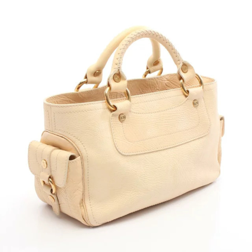 Celine Macadam Tote Beige Leather Bag Boogie Tan